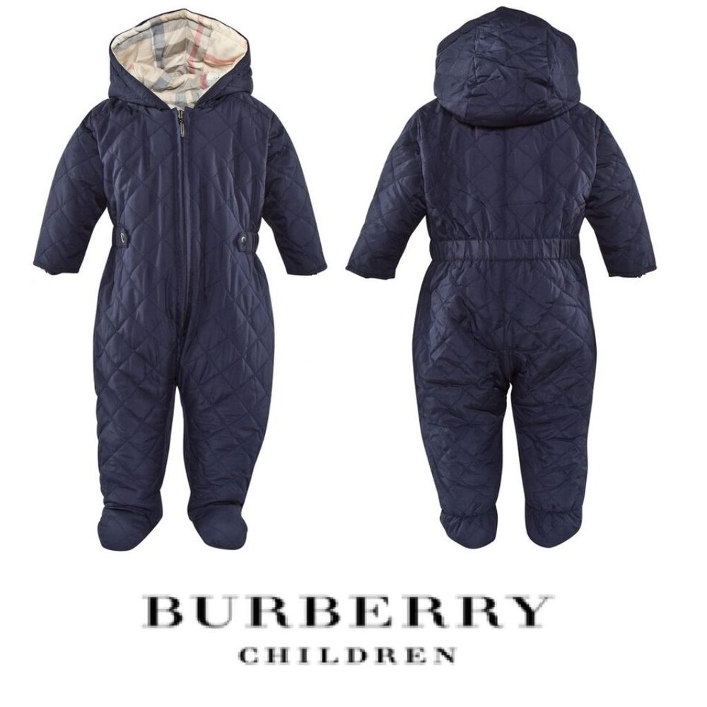 Burberry Unisex Navy Quilted Snowsuit